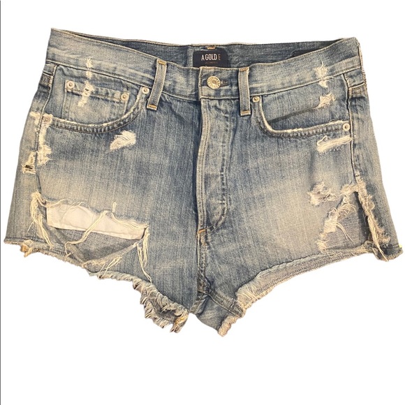 AGOLDE “Parker” Distressed Jean Shorts size 24 - Picture 2 of 5